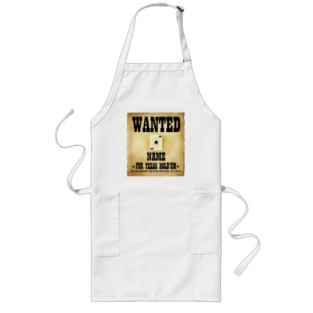 Delantal Largo Se busca Texas Holdem BBQ Apron (Frente)