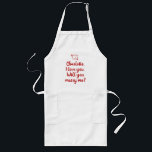 Delantal Largo ¿Se casará con mi personalizado?<br><div class="desc">¿Te casarás conmigo personalizado propuesta de matrimonio por texto Apron largo compromiso romántico,  propuesta de matrimonio? texto de escritura roja</div>