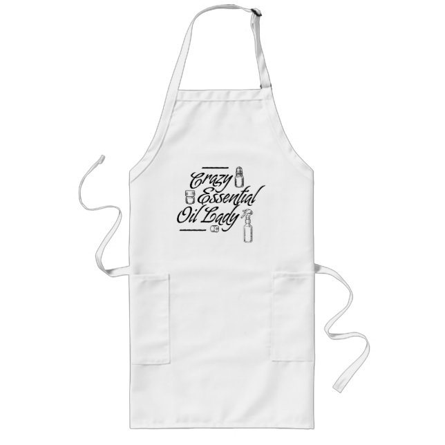 Delantal Largo Señora loca Apron del aceite esencial (Frente)