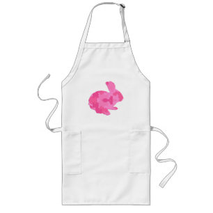 Delantal Largo Silhouette Camouflage Pink Easter Bunny Apron