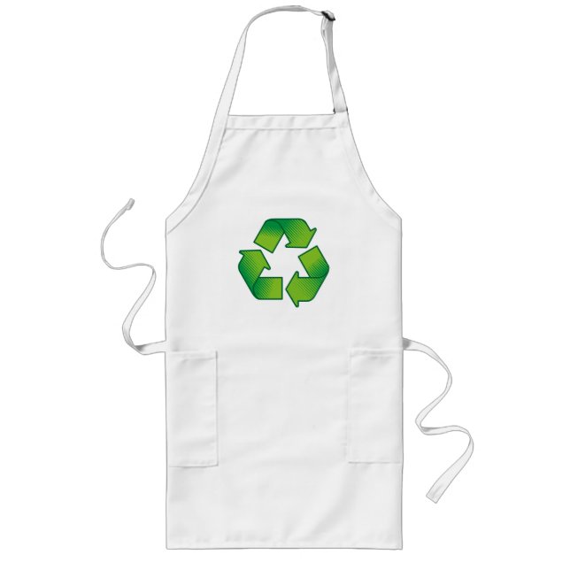 Delantal Largo Símbolo de reciclaje (Frente)