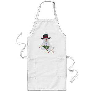 Delantal Largo Snowman Apron (Sentado)