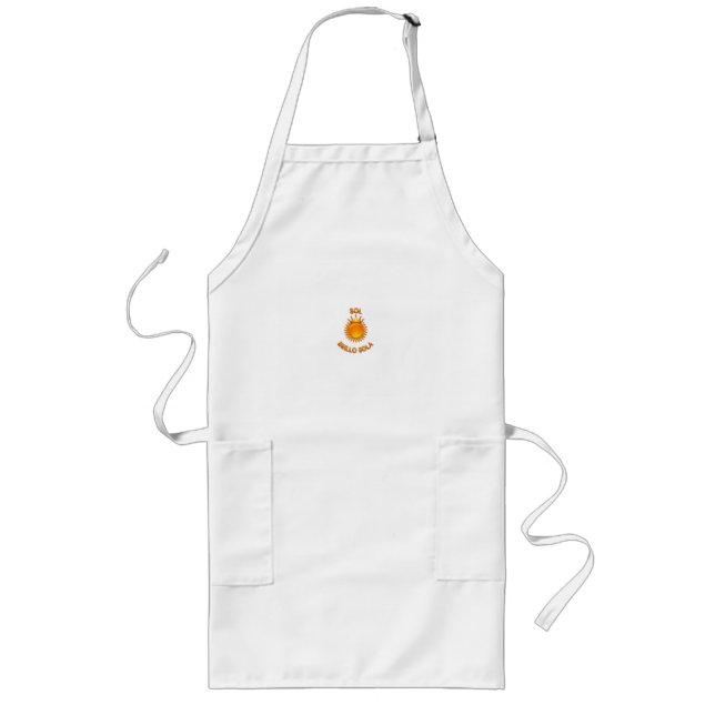 Delantal Largo Sol Brillo Sola Logo Apron – Stylish Sun Design Ki (Frente)