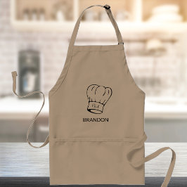 Delantal Largo Sombrero de Chef Personalizado a la Parrilla