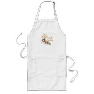 Delantal Largo Sparkle Into the New Year Elegant Holiday Apron