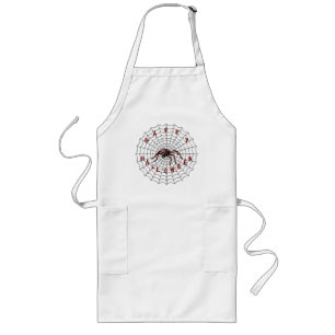 Delantal Largo Spider Spun Happy Halloween Web Apron