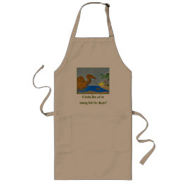 Delantal Largo Spinosaurus Fish for Dinner apron Dinosaur Chef 