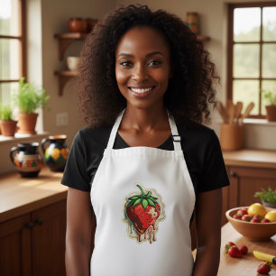 Delantal Largo Strawberry Long Apron