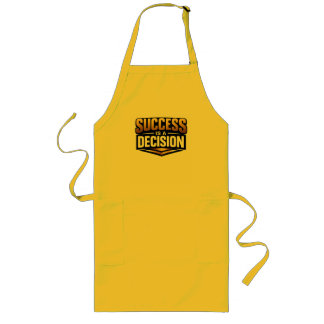 Delantal Largo Success Gold Typography on Black