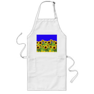 Delantal Largo Sunflowers - Ucrania, bandera ucraniana, Libertad