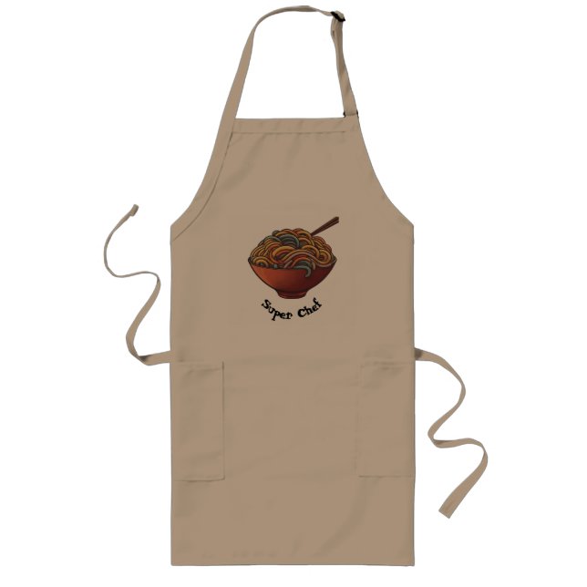 Delantal Largo Super Chef: Noodles Maestro (Frente)