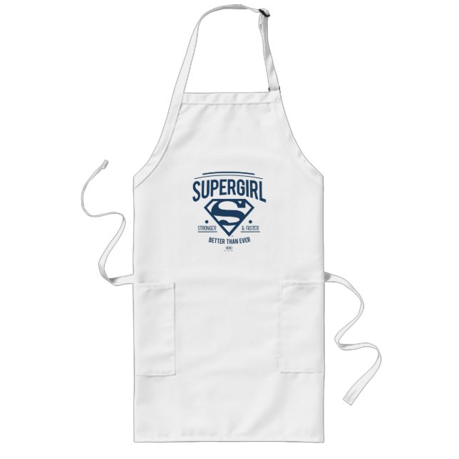 Delantal Largo Supergirl mejor que nunca retro gráfico (Frente)