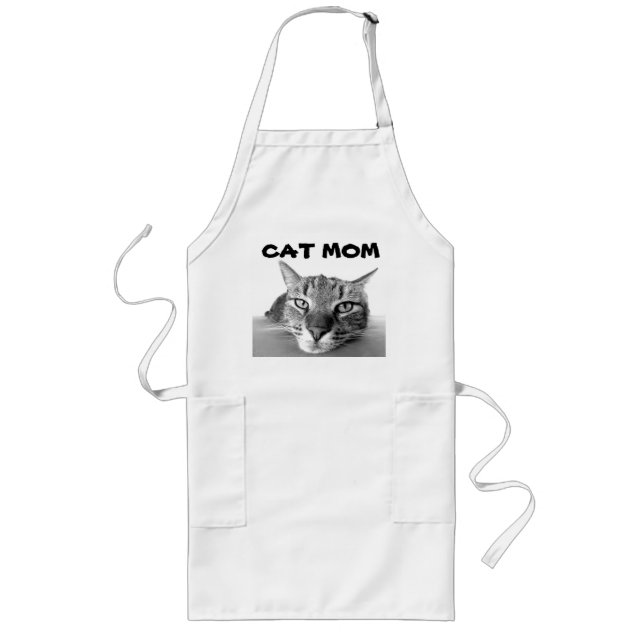 Delantal Largo Tabby CAT MOM Apron (Frente)