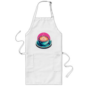 Delantal Largo taza de café capuchino
