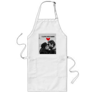 Delantal Largo Te Amo Babe White Apron