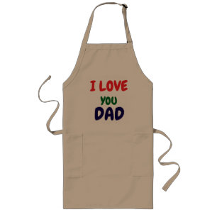 Delantal Largo Te Amo Papá Simple