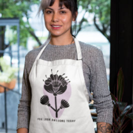 Delantal Largo "Te Ves Impresionante Hoy" - Vibraciones Florales 