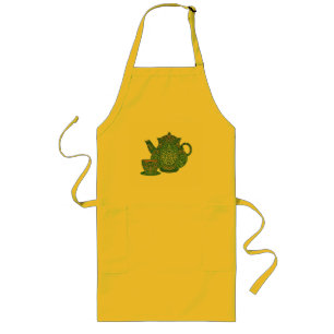 Delantal Largo Tea Pot Apron Green
