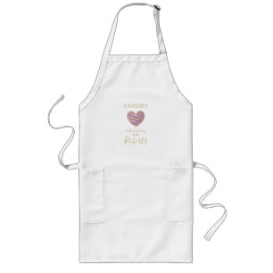 Delantal Largo The Future MRS Quote Lilac & Gold Effect Heart
