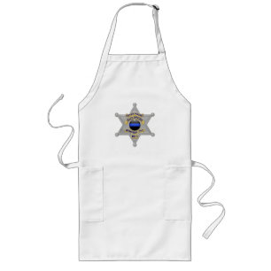 Delantal Largo Thin Blue Line Adjunta de alguacil Badge