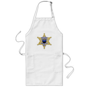 Delantal Largo Thin Blue Line Button y Vice Sheriff Star
