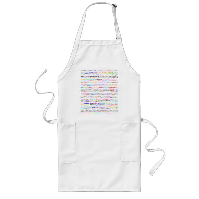Delantal Largo Tiffany Text Design II Largo Apron (Frente)
