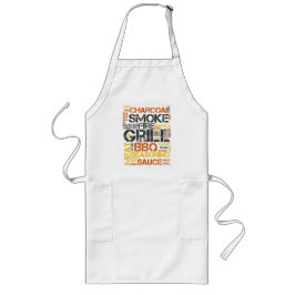 Delantal Largo Tipografía BBQ Grill Master