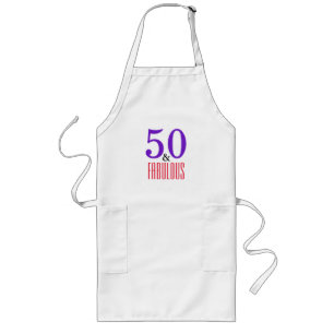 Delantal Largo Tipografía de confianza en la cocina: 50 y fabulos