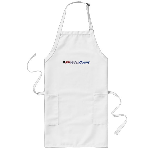 Delantal Largo Todos los votos cuentan los Personalizados Aprons (Frente)