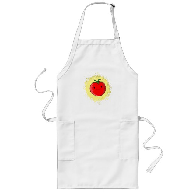 Delantal Largo Tomate Personalizado lindo (Frente)