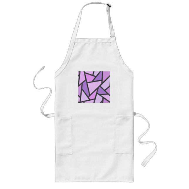 Delantal Largo Tonos de vidrio manchado de lilas (Frente)