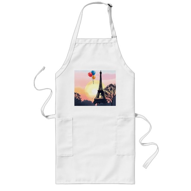 Delantal Largo Torre Eiffel con Balón (Frente)