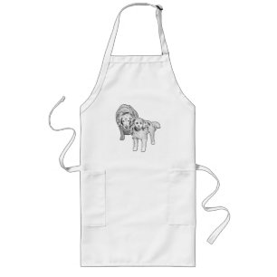 Delantal Largo Trabajo en equipo, cocina alegre
