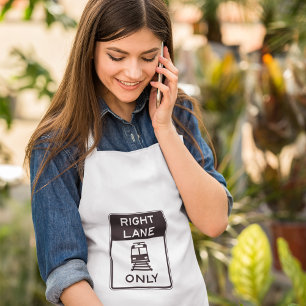 Delantal Largo Tram Lane Only Road Rótulo Long Apron