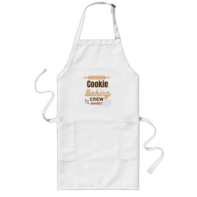 Delantal Largo Tripulación de cocinas Cute Funny Holiday Apron (Frente)