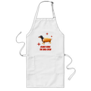 Delantal Largo Tripulación personalizada de barbacoa de Dachshund