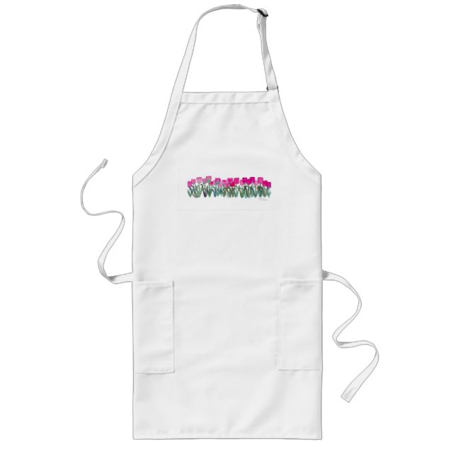Delantal Largo Tulip Apron rosado (Frente)