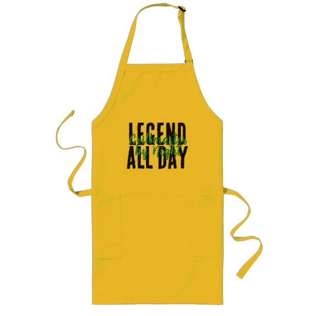 Delantal Largo Último BBQ King | Grillmaster Gift | Cita divertid (Frente)