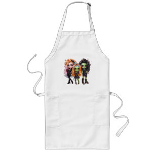 Delantal Largo Una Colección de Diseños de Halloween de una Chica