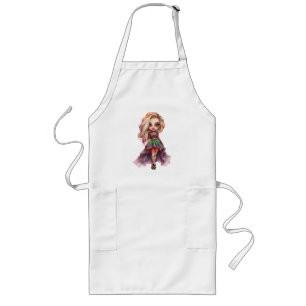 Delantal Largo Una Colección de Diseños de Halloween de una Chica