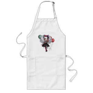 Delantal Largo Una Colección de Diseños de Halloween de una Chica