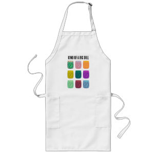 Delantal Largo Una especie de Chiste de papá de píldoras colorida