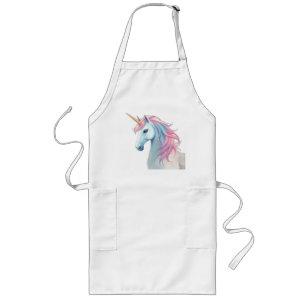 Delantal Largo Unicornio de acuarela mística