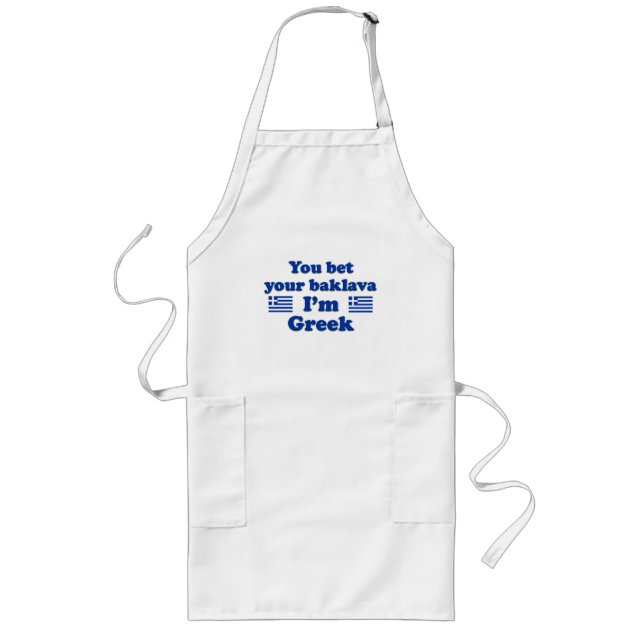 Delantal Largo Usted apuesta su Baklava que soy el Griego 2 (Frente)
