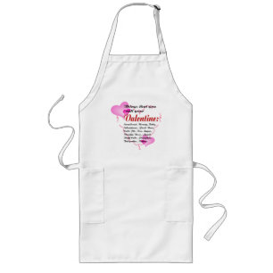 Delantal Largo Valentine Love Mascota Names Apron