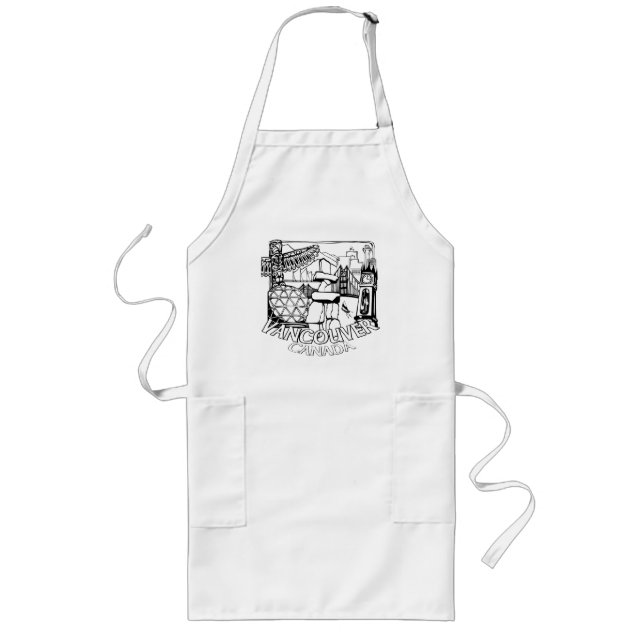 Delantal Largo Vancouver Canada Souvenir Apron & Cooking Gifts (Frente)