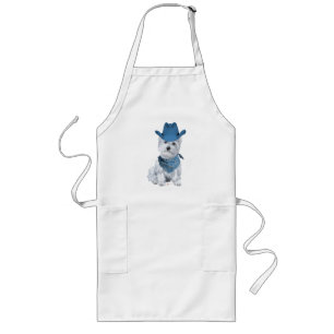 Delantal Largo Vaquero Westie en Azul