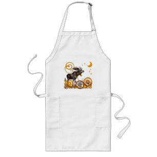 Delantal Largo Vintage Moose Apron