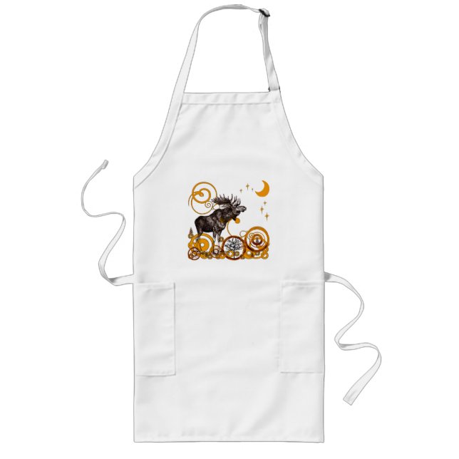 Delantal Largo Vintage Moose Apron (Frente)