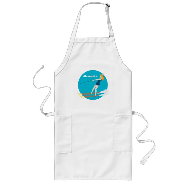 Delantal Largo Waterski de estilo vintage (Frente)